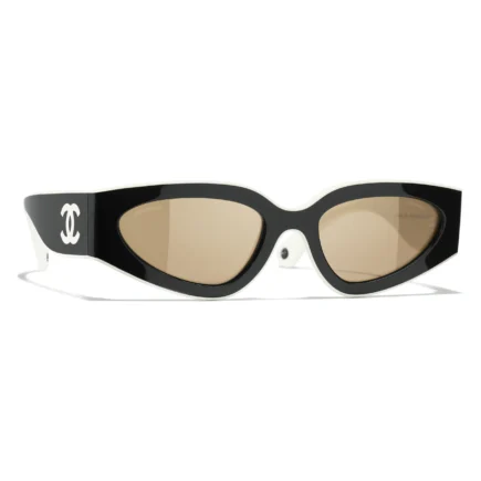Occhiali Cat-Eye da sole CH6056 - 165653 Bianco & Nero